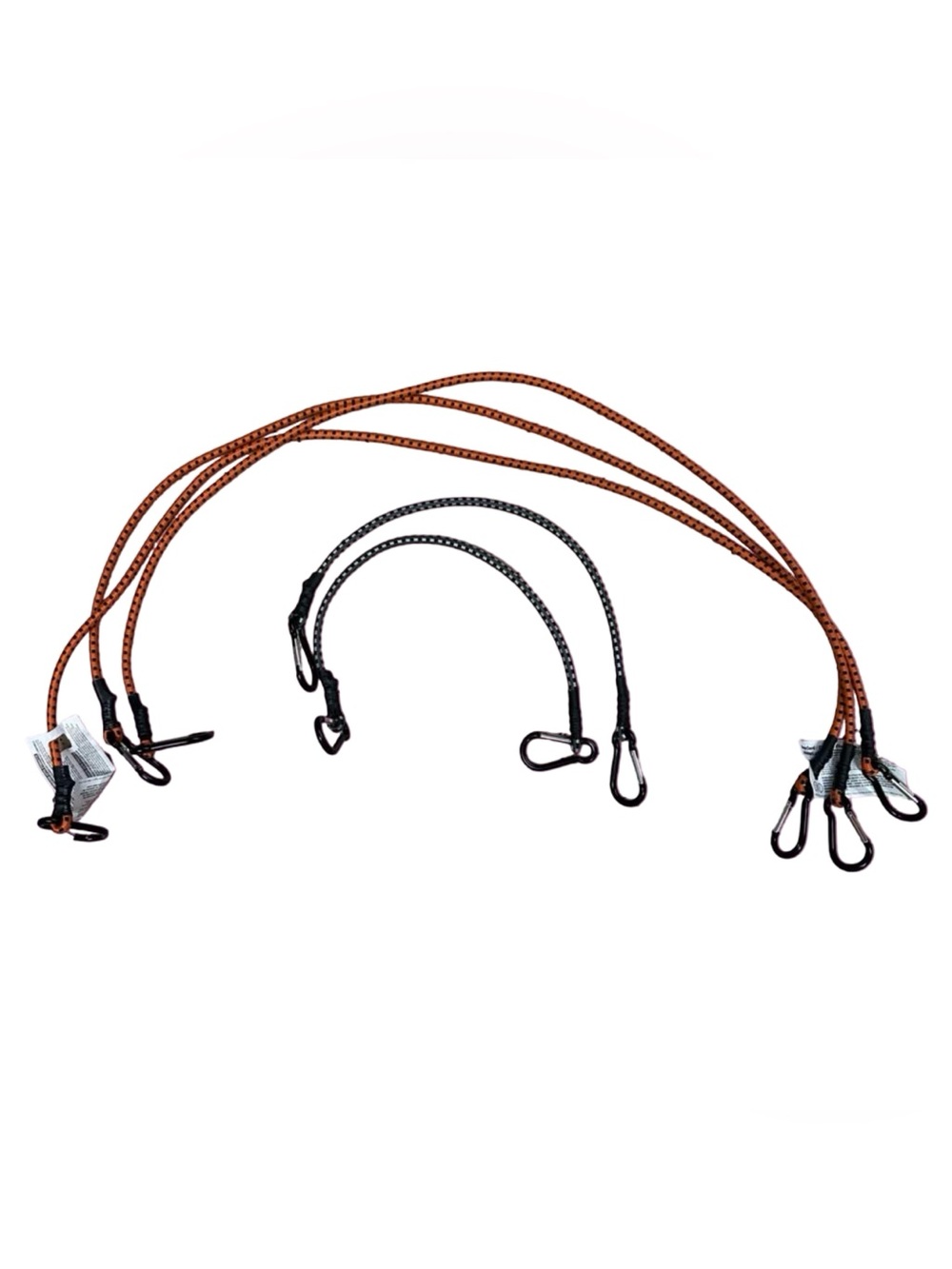 Bungee Cords — 4 ft Orange + 2 ft Black